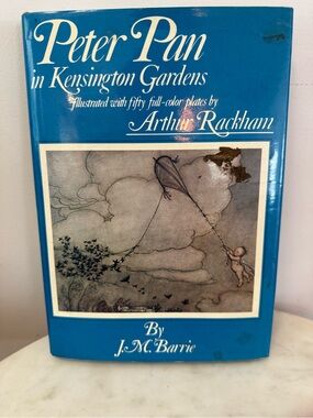Fine 1975 Peter Pan Kensington Gardens Book J M Barrie 50 Plates Arthur Rackham
